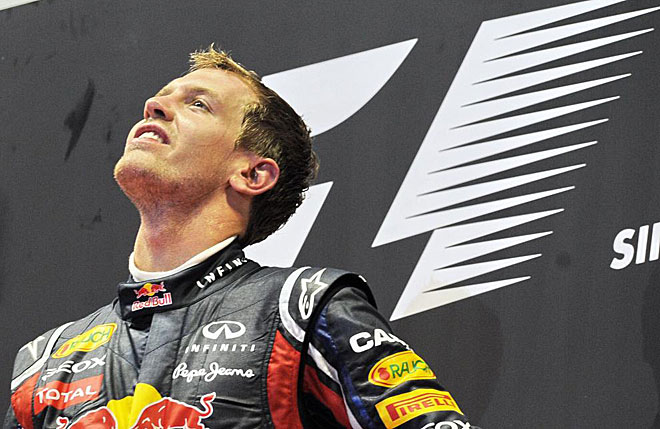 Sebastian Vettel est� a un punto de conseguir el bicampeonato del mundo. Ser�a el piloto m�s joven en conseguirlo.