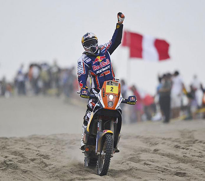 El piloto franc�s de KTM confirm� en la �ltima etapa su cuarto triunfo en el rally.