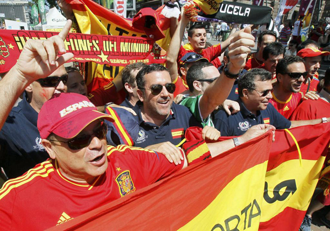 As� se vive en Kiev las horas previas a la gran final de la Eurocopa entre Espa�a e Italia.