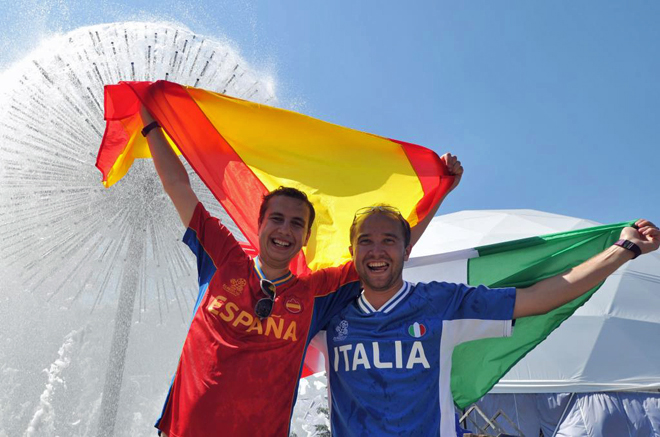 As� se vive en Kiev las horas previas a la gran final de la Eurocopa entre Espa�a e Italia.