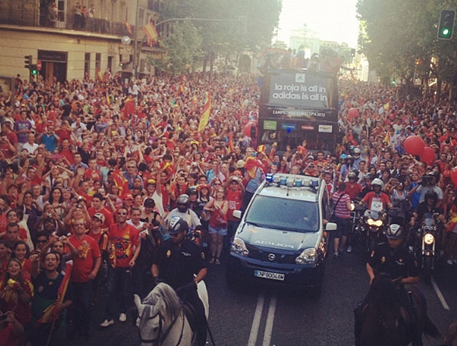 Una vez m�s, la afici�n arrop� a nuestros h�roes.