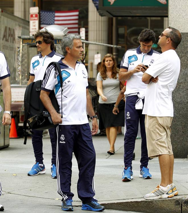 La expedici�n madridista se relaj� d�ndose una vuelta por las calles de Philadelphia.