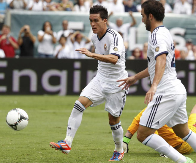 Los blancos ganaron con comodidad su �ltimo partido de pretemporada. El encuentro, eso s�, dej� fotos con mensaje.
