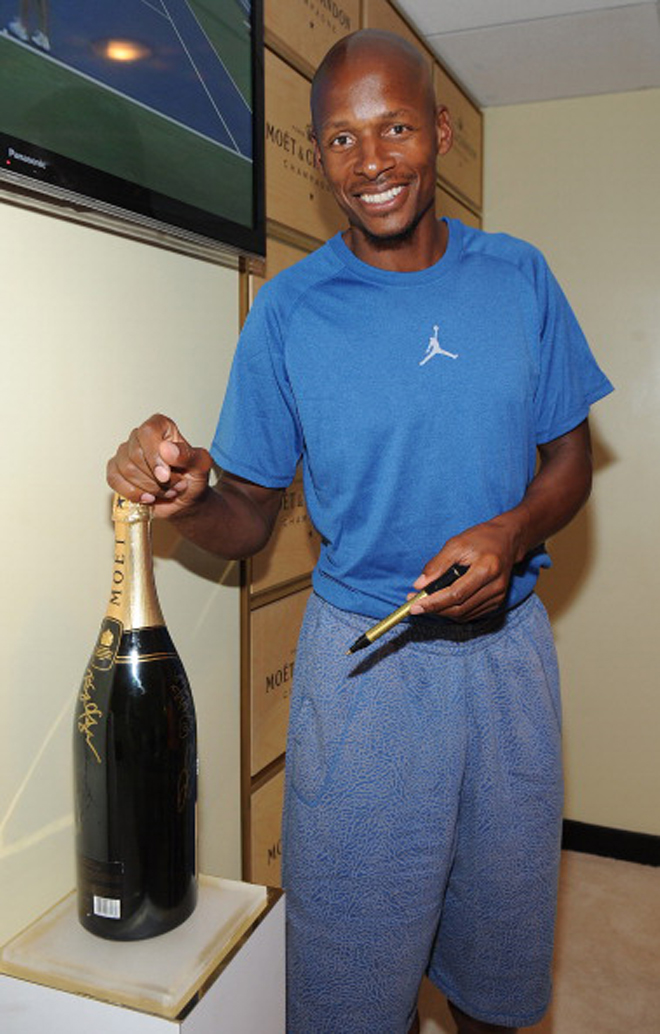 Ray Allen (Heat) disfrut� a lo grande en el palco Moet & Chandon durante la disputta del US Open.