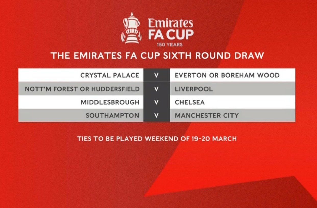 Los grandes se evitan en el sorteo de los cuartos de la FA Cup | MARCA ...
