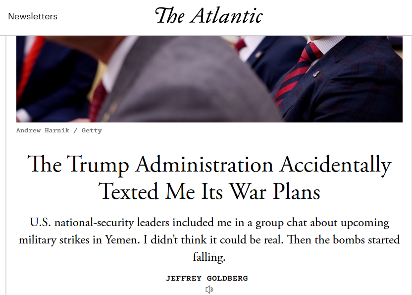 Fire after leaked White House chat: "I hate having to rescue Europe again"